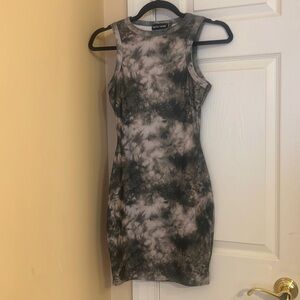 Pretty Little Thing Tie Dye Bodycon Dress